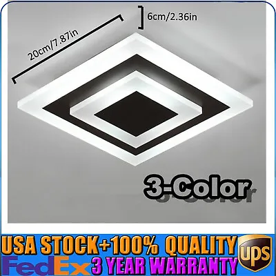 Modern Acrylic LED Ceiling Light Square Lamp Fixture For Corridor Playroom Porch • $17.10