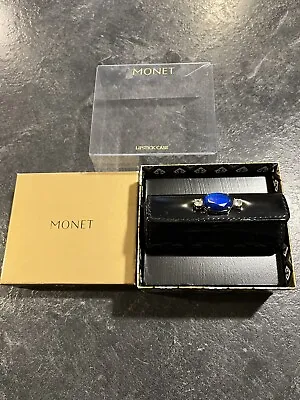 Vintage Monet Lipstick Case W/ Mirror & Magnetic Closure - New Old Stock In Box • $12.99