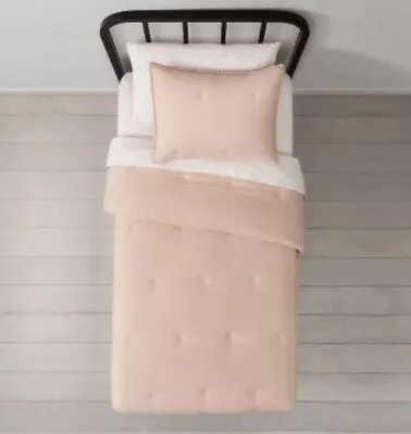 Hearth & Hand Magnolia Solid Comforter & Sham Twin - Spa Peach • $29.99