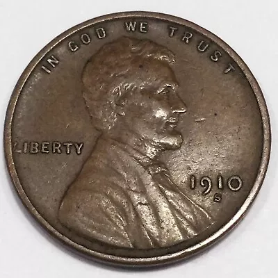 1910-S Lincoln Wheat Cent Penny Beautiful High Grade Coin Rare Date • $10.09