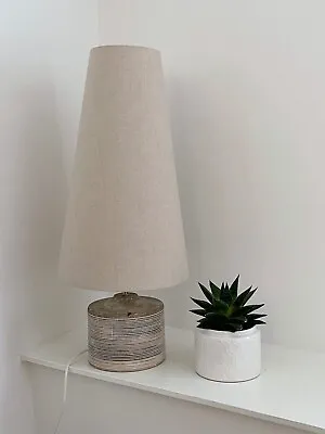 Lampshade Natural Linen Cone Tapered Conical Light Shade Choice Of Colours • £55