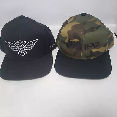 Athena Snapback Black Hat Green Owl Logo & Camo Snapback Black Logo Set.  • $24.50