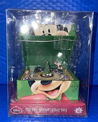 Disney Mr Christmas Mickey Mouse Music Box Plays Jingle Bells 2014 Miniature • $44.99