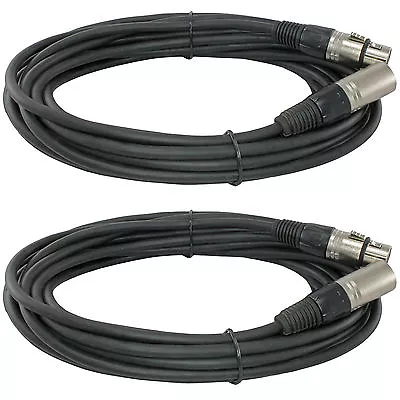 2 50 Ft Xlr Male To Female Shielded Powered Speaker Audio Cable Microphone Cord • $20.30