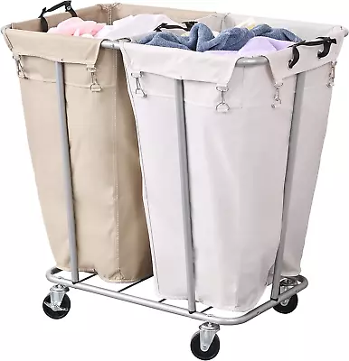 Commercial/Home Laundry Cart With Wheels 280L Large Laundry Sorter 2 Section NEW • $127.99