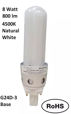 Seesmart G24D-3 LED Lamp Bulb  8W 800 Lumen 4500K Natural White • $7.99