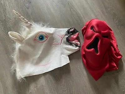 Unicorn Face Mask And Scary Mask • £5
