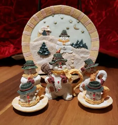 Miniature Decorative Christmas Snowman Tea Set  • $16.99