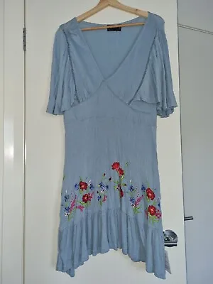 $16 • Buy Blue Embroidered ASOS Design Dress