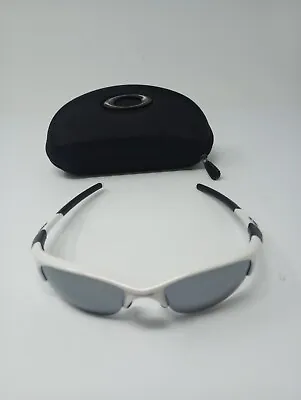 Oakley Flak Jacket Pearl White Black Iridium Sunglasses + Case • $100