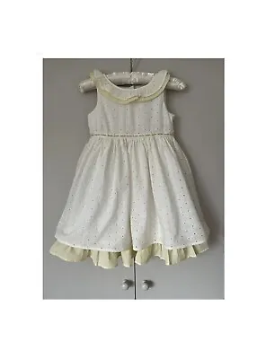 Girls Laura Ashley Age 6 Years Dress Party Broderie Embroidery & Collar Detail • £17.95