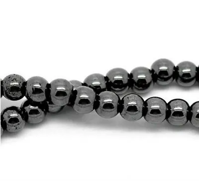 £2.39 • Buy 30 X 6mm Loose Hematite - Shamballa Beads Jewellery Gemstone Craft Beading J30