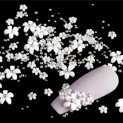 Acrylic Flower Nail Art Decoration Rhinestones  Manicure Accessories Nail De  ZT • £2.71