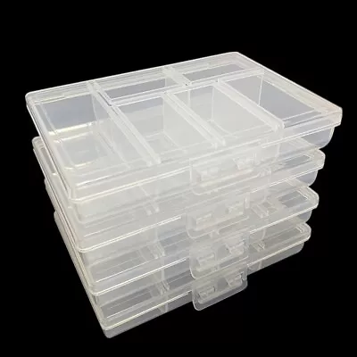 Plastic Storage Box Mini Storage Container For Jewelry Fishing Tackles With Lids • $10.12