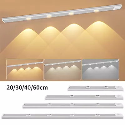 LED Light Strip PIR Motion Sensor Wireless Cabinet Closet Lamp USB Rechargeable • $11.99