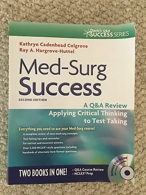 Med-Surg Success 2nd Editon Davis Success Series CD Not Included BOOK ONLY • $18