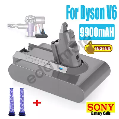9900mAh FOR DYSON V6 BATTERY ANIMAL DC58 DC59 DC62 DC74 SV03 965874-02 SV09 SV06 • $37.15