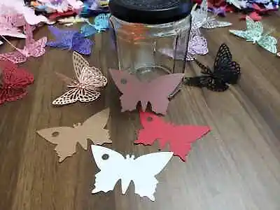 20 Butterfly Shaped Tags Place Name Cards Wedding Party Gift Price Tag Jar Label • £2.25