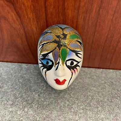 Ceramic 1.75  Handpainted Mask Magnet Mardi Gras New Orleans Festivals Parade • $7.99