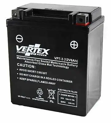 Vertex Battery VP7-3 Replaces YTX7L-BS CTX7L-BS LTX7L-BS • £29.95