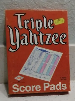 Vintage Triple Yahtzee 1972 Score Pads TS Lowe Milton Bradley 100+ Sheets & Box • $14.99