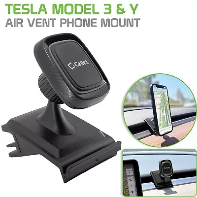Cellet Magnetic Air Vent Phone Mount Holder For Tesla Model 3 & Y • $14.99