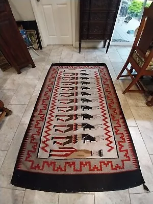 VINTAGE MEXICAN REPRODUCTION YEI BI CHEI RUG 80  Long By 40  Wide • $199.99
