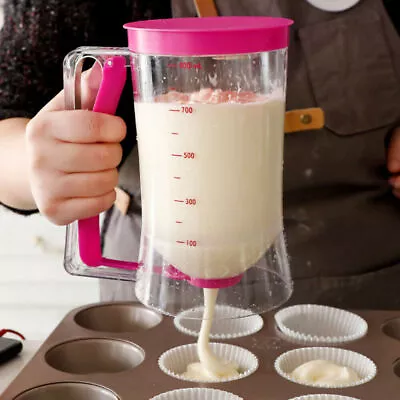 Batter Dispenser Cupcake Pancake Muffin Kitchen Measuring Baking Mix Tool 900ml • $9.68