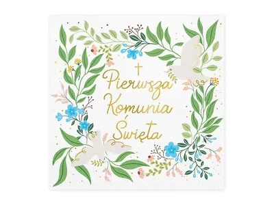 Pierwsza Komunia Święta – Serwetki Dekoracyjne Polish Napkins Polskie Ozdoby • £6