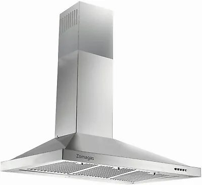 Zomagas 36inch Wall Mount Range Hood 450CFM Stainless Steel Kitchen Stove Vent  • $155.99