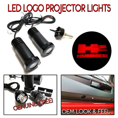 1 Pr. RED LED Door Logo Lights Ghost Shadow Courtesy Hummer H2 - 8525 • $30