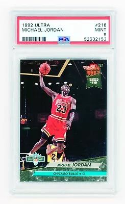 1992-93 Fleer Ultra * PSA 9 MINT * MICHAEL JORDAN #216 SWEET CARD BUY IT CHEAP!! • $29.95