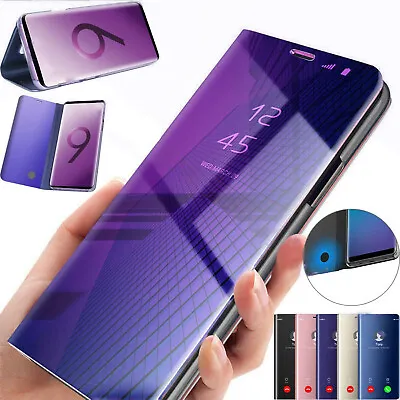 $11.93 • Buy S-View Mirror Stand Flip Case For Galaxy S23 S22 Ultra S21 S20+ S10 Note 20 9 8