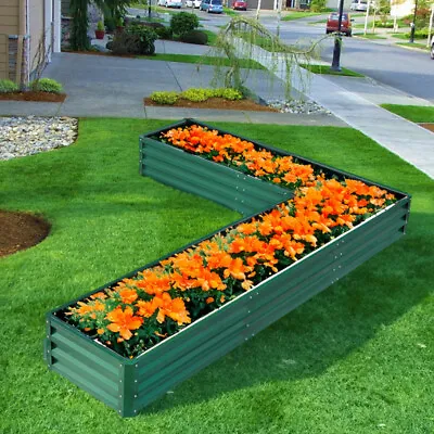 Large Garden Raised Bed Vegetable Herbs Planter Outdoor Flower Trough Grow Box • £45.95