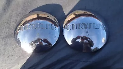 2 Vintage Chrysler Hubcaps Airflow? 8 1/2 Inches • $50