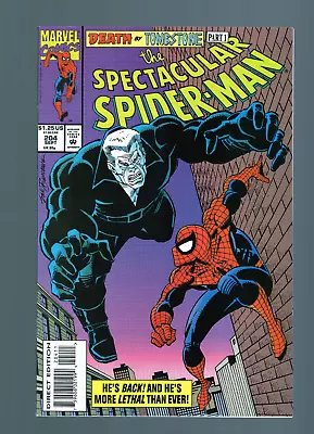 Spectacular Spider-Man 204 - Sal Buscema Cover Art. Tombstone App. (9.2) 1993 • £3.78