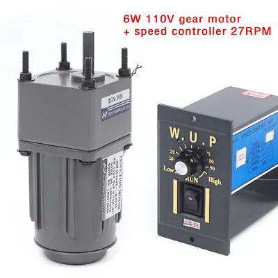 AC 110V Gear Motor Electric+Variable Speed Reduction Controller 27RPM Torque 50K • $54.15