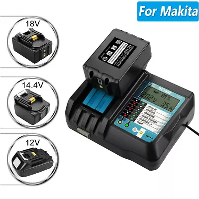 DC18RF Li-ion Battery Fast Charger For Makita 14.4V / 18V BL1840 BL1815 BL1860 • $23.89