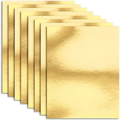 50 Pack Metallic Gold Foil Paper Board Sheets For Arts And Crafts 8.5  X 11  • $18.99