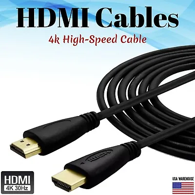 $3.50 • Buy HDMI 4k Cable High Speed 1.5 3 6 10 12 15 20 25 30 35 40 50 FT PS3 PS4 PC Lot