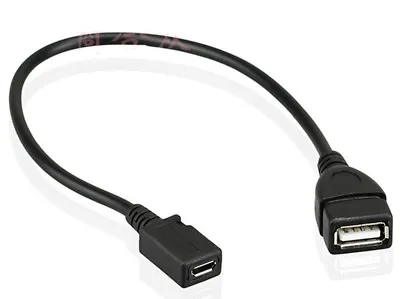 USB 2.0 A Female Socket To Micro 5pin USB B Female Extension Cable Connector • £4.95