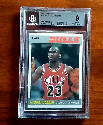 1987 Fleer #59 Michael Jordan Hof Chicago Bulls Bgs 9 (9.5998.5) Mint 1987-88 • $1999.99