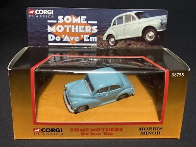 £12 • Buy Corgi Classics 96758 Some Mothers Do Ave Em Morris Minor Light Blue Diecast 1:43