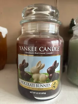 Yankee Candle Chocolate Bunnies Lge DeerField Yellow Label From USA Large Jar • £35