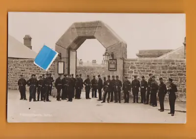 Devon- Dartmoor  Prison Guards Outside Gate  Princetown.   Chapman  Postcard • £6.99