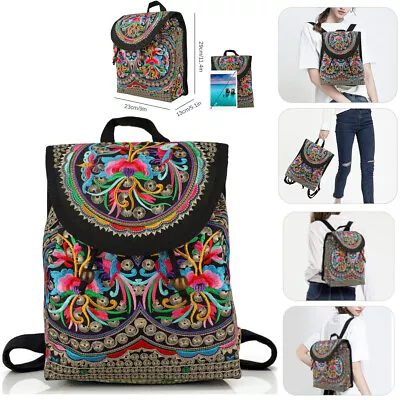 Women Handmade Mini Backpack Purse Adjustable Strap Shoulder Travel Bag Rucksack • $14.89