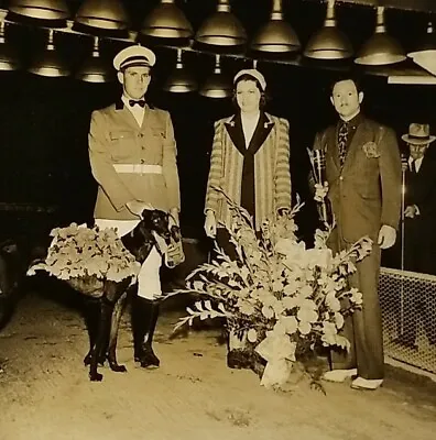 Vtg Photo Man Woman Get Trophy At Greyhound Racing Dog Miami Beach Kennel Club • $26.98