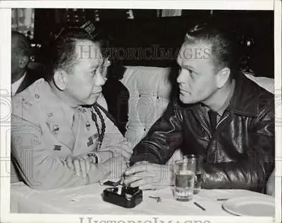 1944 Press Photo Colonel Carlo P. Romula Sergeant Francis P. Clark Monte Carlo • $9.99