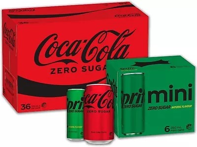 Brand New Bundle: Coca-Cola Zero Sugar 36pk & Sprite Zero Sugar Minis 6pk AU • $54.99