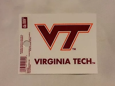 Virginia Tech Hokies Static Cling Sticker NEW!! Window Or Car! 3x4 Inches • $7.49